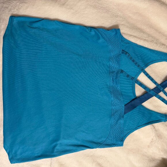 Under Armour Women's HeatGear Racer Tank Dark Blue - Picture 3 of 5